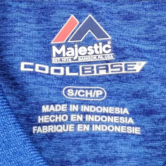 NWT Chicago Cubs Polo Shirt Mens Small Majestic Cool Base Graphic Print Baseball - Picture 8 of 12